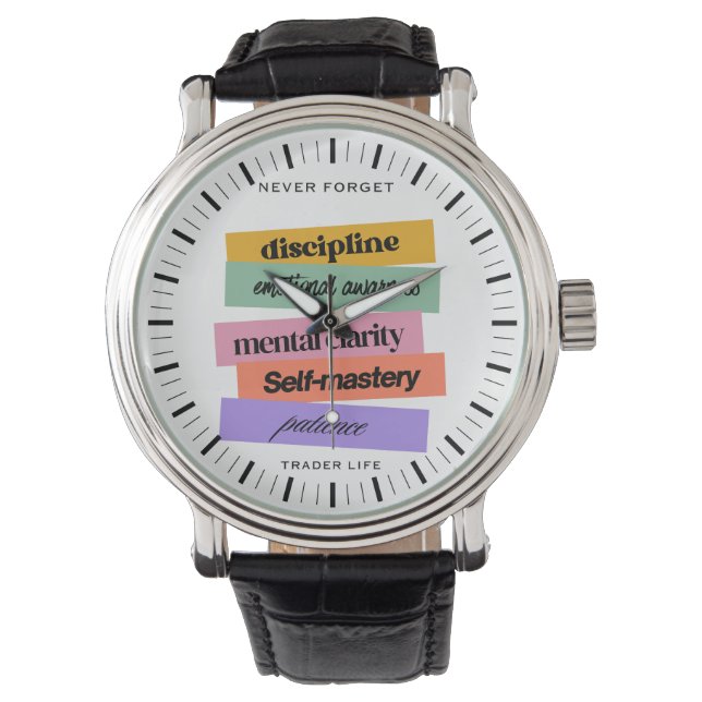 Montre Trade design | Reminder | Motivation (devant)