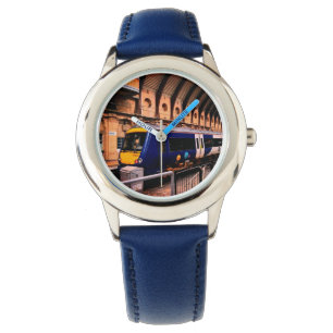 Montre Train bleu et jaune