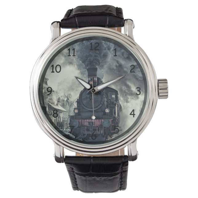 Montre Train moteur à vapeur vintage (devant)