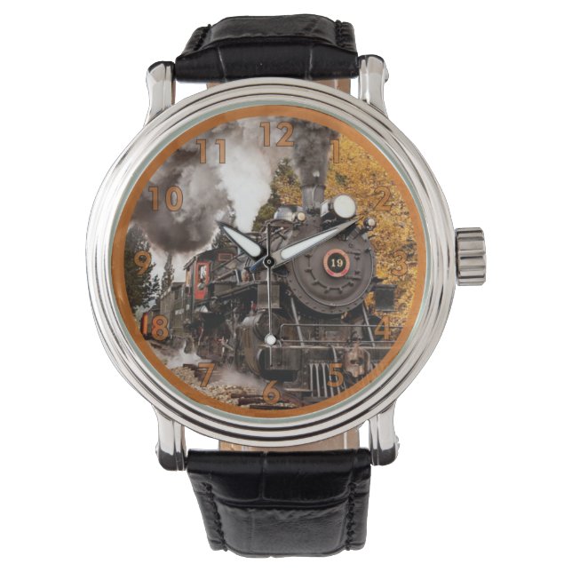 Montre Train moteur à vapeur vintage (devant)