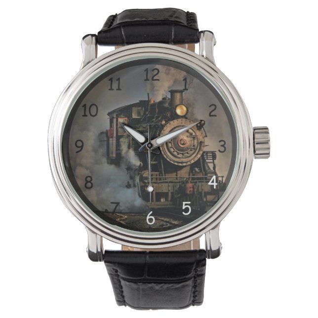 Montre Train moteur à vapeur vintage (devant)