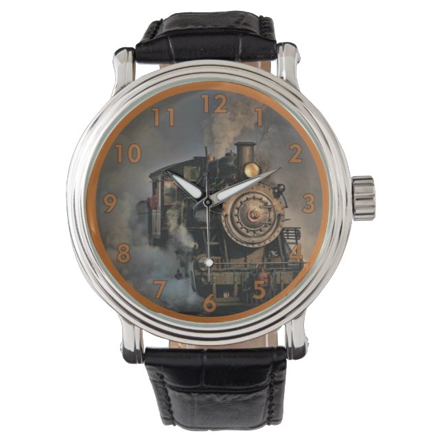 Montre Train moteur à vapeur vintage (devant)