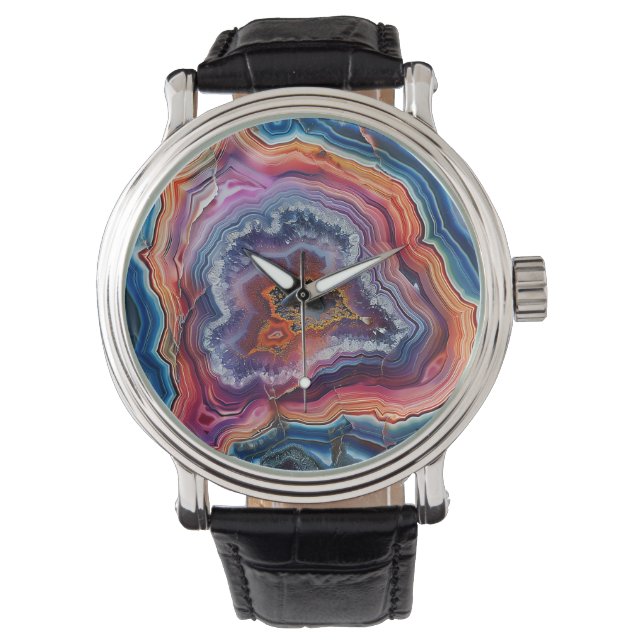 Montre tranche d'agate (devant)