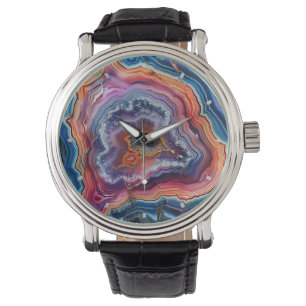 Montre tranche d'agate