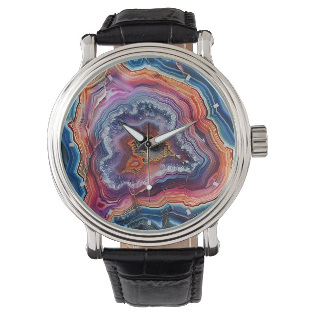 Montre tranche d'agate (devant)