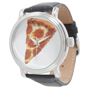 Montre tranche de pizza pepperoni classique de SlipperyJo