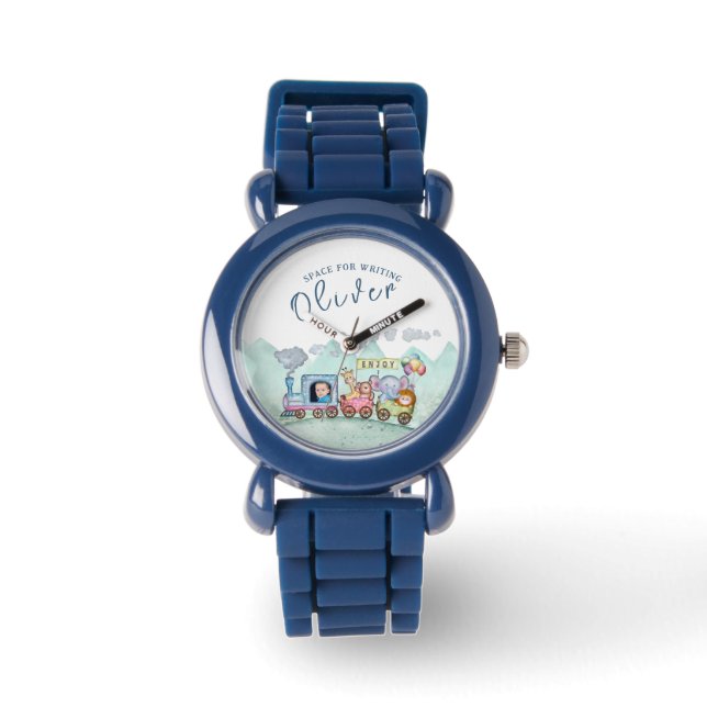 Montre Transport ferroviaire vintage photo de l'aquarelle (Recto)