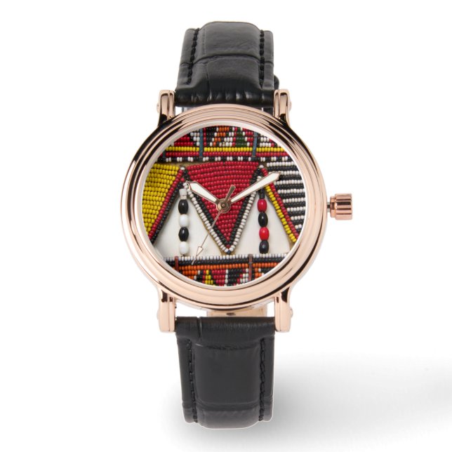 Montre Travail de perles tribal Maasai (Recto)