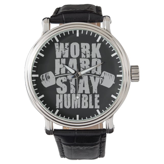 Montre Travaillez dur, restez humble - Motivation de l'en (devant)