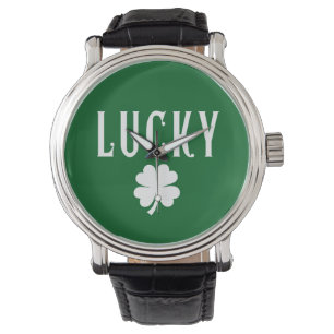 Montre Trèfle à quatre feuilles Chanceux St Patrick
