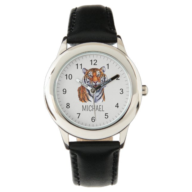 Montre Trendy Personalized Name Cute Jungle Tiger         (devant)