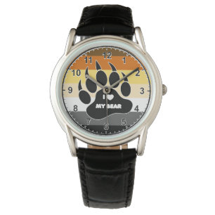 Montre Très Cool Gay Bear Fierté Couleurs Je coeur Mon Ou