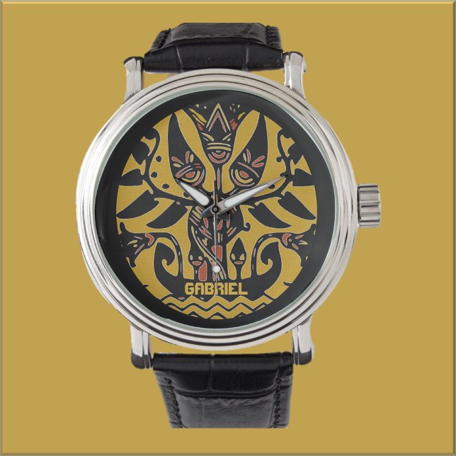 Montre Tribal Ethnic Tattoo Motif Watch (Créateur téléchargé)