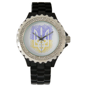 Montre Trident heraldique ukrainien tryzub étoiles disper