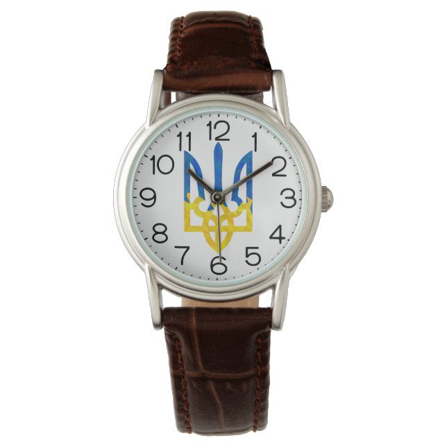Montre Trident ukrainien à faible polygone (devant)