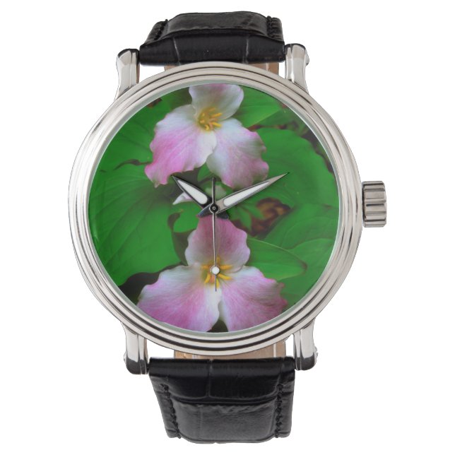 Montre Trillium fleur sauvage (devant)