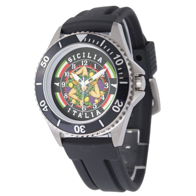 Montre Trinacria Sicile Italie  (Incliné)