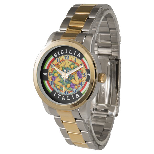 Montre Trinacria Sicile Italie  (Incliné)