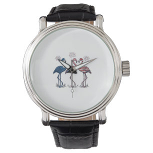 Montre Trio de flamants patriotiques dessin de gravure vi