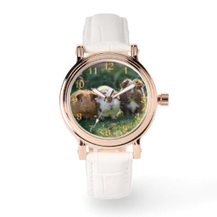 Montre Triple Squeak : Trois Bébés Cochons de Guinée,
