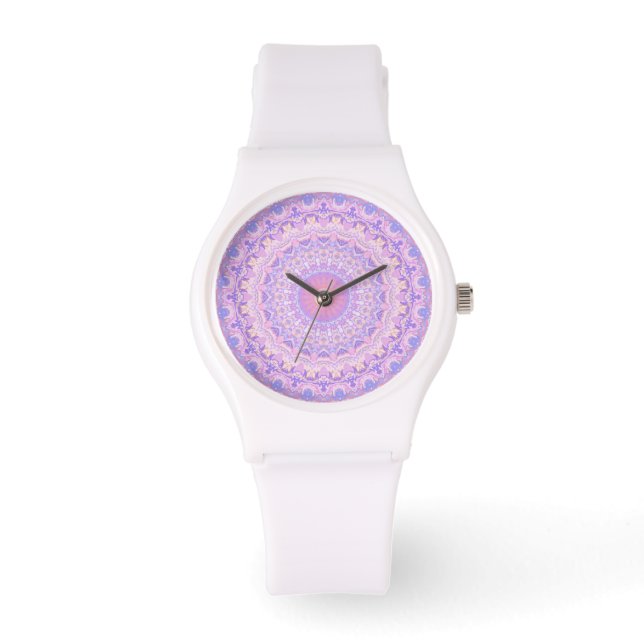 Montre Trippy coloré complexe Boho Hippie Mandala (Recto)