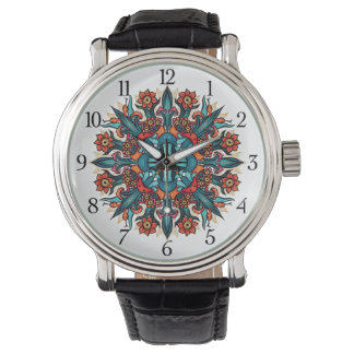 Montre Trippy hippie psychedelic groovy mushroom mandala