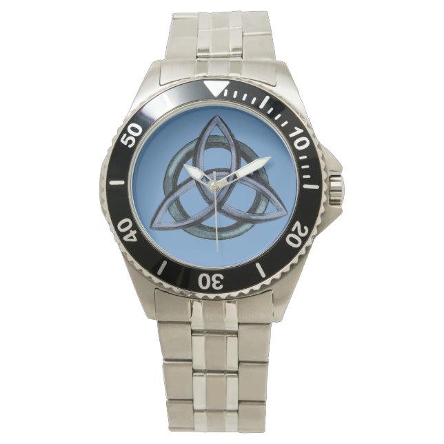 Montre Triquetra (bleu) (devant)