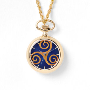 Montre Triskelion celtique (bleu) personnalisé