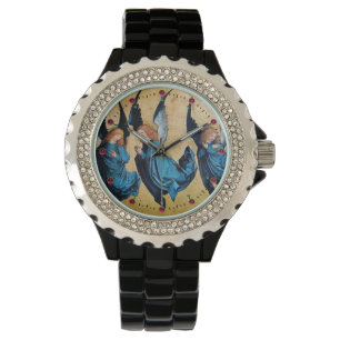 MONTRE TROIS ANGELS DE NOËL EN BLEU
