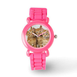Montre Trois Cubes Chatons De Chat De Gingembre Ensemble 