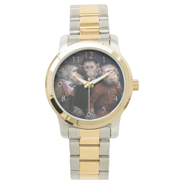 Montre Trois singes de fantaisie (devant)