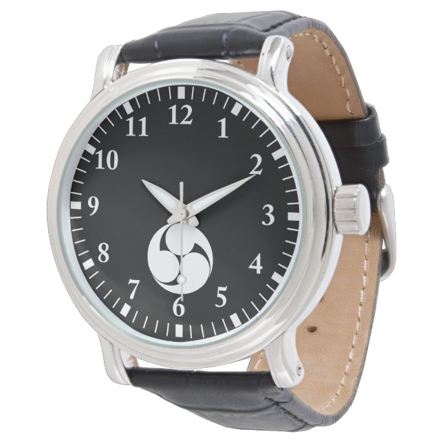 Montre Trois tourbillons dans le sens inverse des aiguill (Incliné)