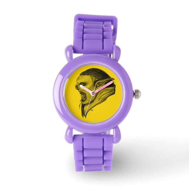 Montre Troll - conception noire et jaune (Recto)