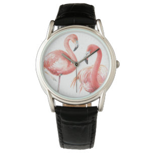 Montre Tropical   Famille de Flamants roses