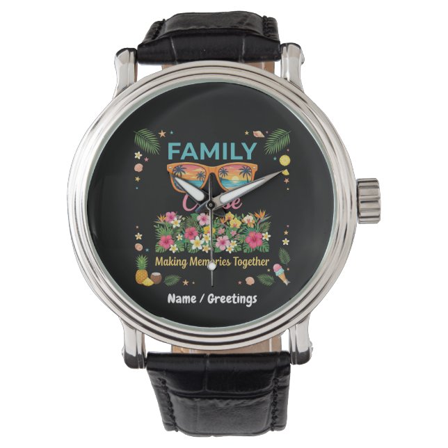 Montre Tropical Family Cruise Memories Floral Summer  (devant)