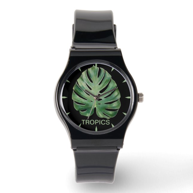 Montre Tropiques Feuille de Monstera (Recto)