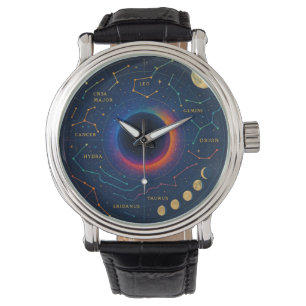 Montre Trou Noir Cosmique & Constellations Art - Céleste
