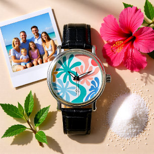 Montre Trouvez-moi sous les palmiers Rétro Été Tropical