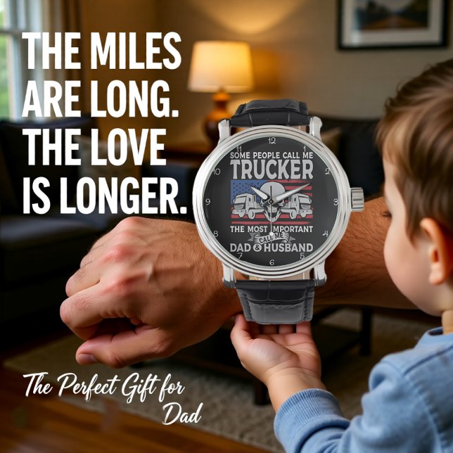 Montre Trucker, Dad, Husband, American Skull (Créateur téléchargé)