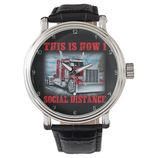 Montre Trucker: This Is How I Social Distance (devant)