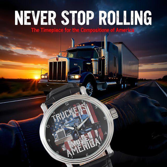 Montre Truckers Move America Patriotic (Créateur téléchargé)