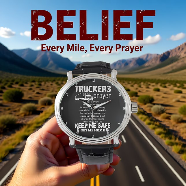 Montre Trucker's Prayer: Keep Me Safe (Créateur téléchargé)