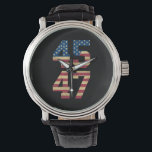 Montre Trump 2024 45 47 Vintage American Flag Retro 4547<br><div class="desc">Trump 2024 45 47 Vintage American Flag Retro 4547 Trump 2024</div>