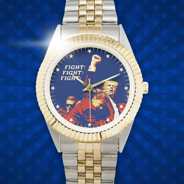 Montre Trump Fight Fight Fight style vintage patriotique (Créateur téléchargé)