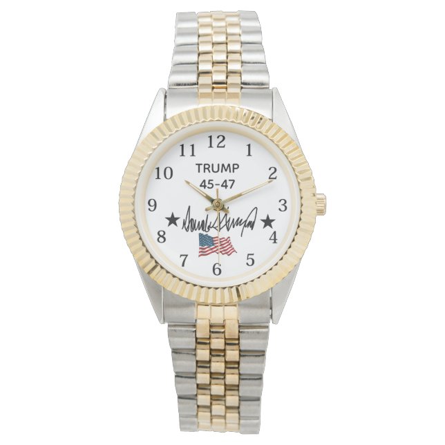 Montre Trump Signature 45-47 and Flag Usa (devant)