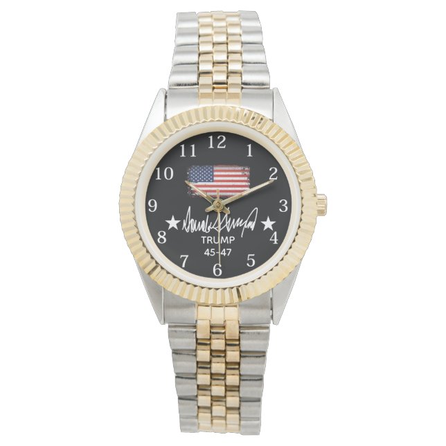 Montre Trump Signature 45-47 Flag (devant)