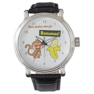 Montre Tu me fais devenir Bananes, Amour Mignon Humour