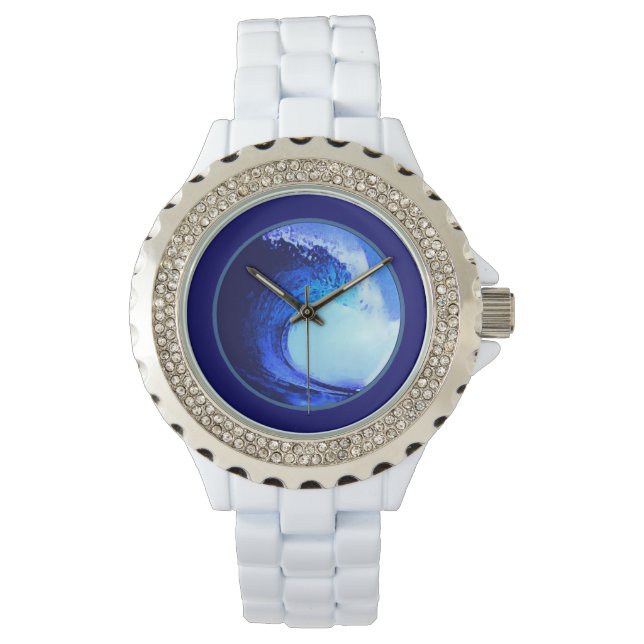 Montre tube d'eau bleu surf (devant)