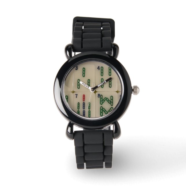 Montre tuile de bambou Mahjong (Recto)
