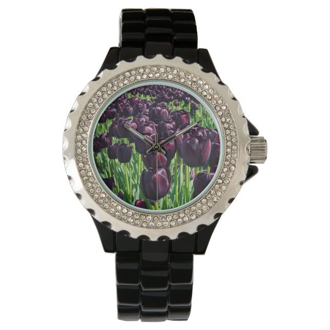 Montre Tulipes Reine de la Nuit (devant)